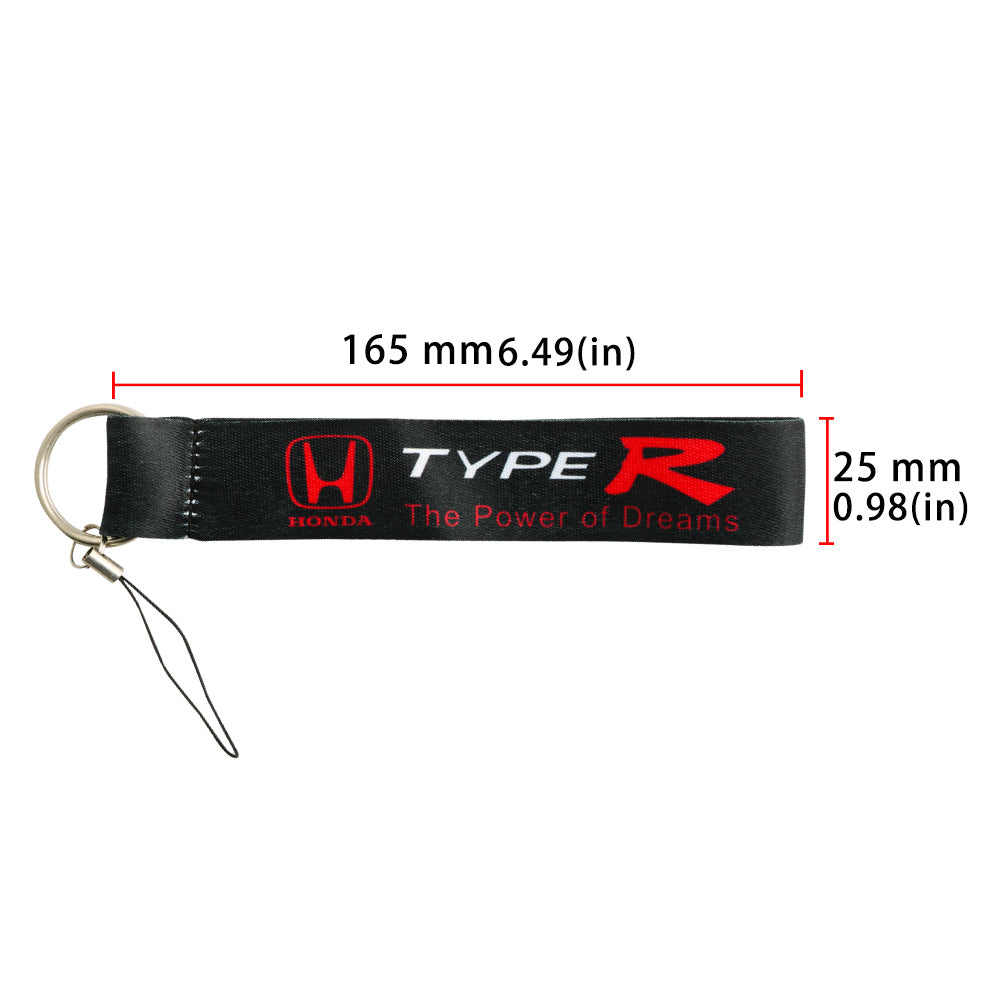 BRAND NEW JDM HONDA TYPE R DOUBLE SIDE Racing Cell Holders Keychain Universal