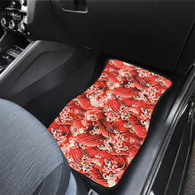 Load image into Gallery viewer, Brand New Universal 4PCS SAKURA WAVE Racing Red Fabric Car Floor Mats Interior Carpets