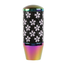 Load image into Gallery viewer, Brand New 9CM Universal Sakura Flower Neo Chrome Carbon Fiber Manual Gear Stick Shift Knob Lever Shifter M12 M10 M8