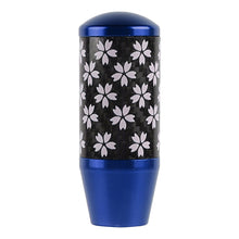 Load image into Gallery viewer, Brand New 9CM Universal Sakura Flower Blue Carbon Fiber Manual Gear Stick Shift Knob Lever Shifter M12 M10 M8