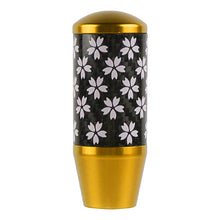 Load image into Gallery viewer, Brand New 9CM Universal Sakura Flower Gold Carbon Fiber Manual Gear Stick Shift Knob Lever Shifter M12 M10 M8