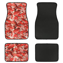 Load image into Gallery viewer, Brand New Universal 4PCS SAKURA WAVE Racing Red Fabric Car Floor Mats Interior Carpets