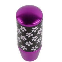 Load image into Gallery viewer, Brand New 9CM Universal Sakura Flower Purple Carbon Fiber Manual Gear Stick Shift Knob Lever Shifter M12 M10 M8