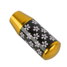 Load image into Gallery viewer, Brand New 9CM Universal Sakura Flower Gold Carbon Fiber Manual Gear Stick Shift Knob Lever Shifter M12 M10 M8