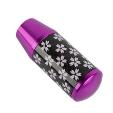 Load image into Gallery viewer, Brand New 9CM Universal Sakura Flower Purple Carbon Fiber Manual Gear Stick Shift Knob Lever Shifter M12 M10 M8