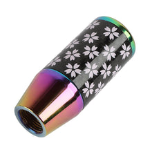 Load image into Gallery viewer, Brand New 9CM Universal Sakura Flower Neo Chrome Carbon Fiber Manual Gear Stick Shift Knob Lever Shifter M12 M10 M8