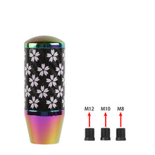Load image into Gallery viewer, Brand New 9CM Universal Sakura Flower Neo Chrome Carbon Fiber Manual Gear Stick Shift Knob Lever Shifter M12 M10 M8