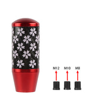 Load image into Gallery viewer, Brand New 9CM Universal Sakura Flower Red Carbon Fiber Manual Gear Stick Shift Knob Lever Shifter M12 M10 M8