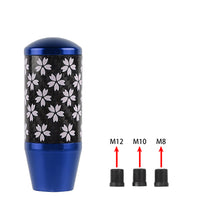 Load image into Gallery viewer, Brand New 9CM Universal Sakura Flower Blue Carbon Fiber Manual Gear Stick Shift Knob Lever Shifter M12 M10 M8