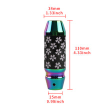 Load image into Gallery viewer, Brand New Universal Sakura Flower Real Carbon Fiber Neo Chrome Aluminum Automatic Transmission Racing Gear Shift Knob