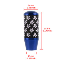 Load image into Gallery viewer, Brand New 9CM Universal Sakura Flower Blue Carbon Fiber Manual Gear Stick Shift Knob Lever Shifter M12 M10 M8