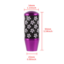 Load image into Gallery viewer, Brand New 9CM Universal Sakura Flower Purple Carbon Fiber Manual Gear Stick Shift Knob Lever Shifter M12 M10 M8
