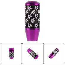 Load image into Gallery viewer, Brand New 9CM Universal Sakura Flower Purple Carbon Fiber Manual Gear Stick Shift Knob Lever Shifter M12 M10 M8