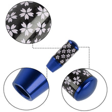 Load image into Gallery viewer, Brand New 9CM Universal Sakura Flower Blue Carbon Fiber Manual Gear Stick Shift Knob Lever Shifter M12 M10 M8