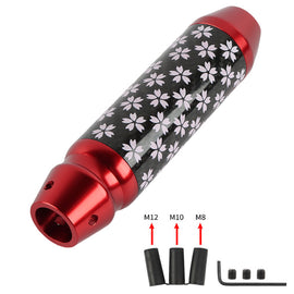 Brand New Sakura Flower Universal Real Carbon Fiber Red Aluminum Automatic Transmission Racing Gear Shift Knob
