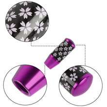 Load image into Gallery viewer, Brand New 9CM Universal Sakura Flower Purple Carbon Fiber Manual Gear Stick Shift Knob Lever Shifter M12 M10 M8