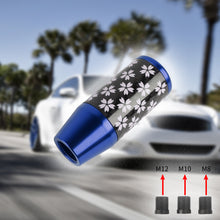 Load image into Gallery viewer, Brand New 9CM Universal Sakura Flower Blue Carbon Fiber Manual Gear Stick Shift Knob Lever Shifter M12 M10 M8