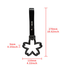 Load image into Gallery viewer, Brand New Flower Carbon Fiber JDM TSURIKAWA Ring Subway Train Bus Black Handle Strap Charm Drift