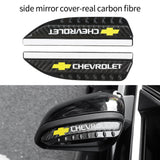 Brand New 2PCS Universal Chevrolet Carbon Fiber Rear View Side Mirror Visor Shade Rain Shield Water Guard