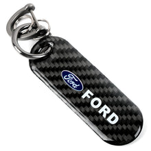 Load image into Gallery viewer, Brand New Universal 100% Real Carbon Fiber Keychain Key Ring For Ford