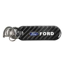 Load image into Gallery viewer, Brand New Universal 100% Real Carbon Fiber Keychain Key Ring For Ford