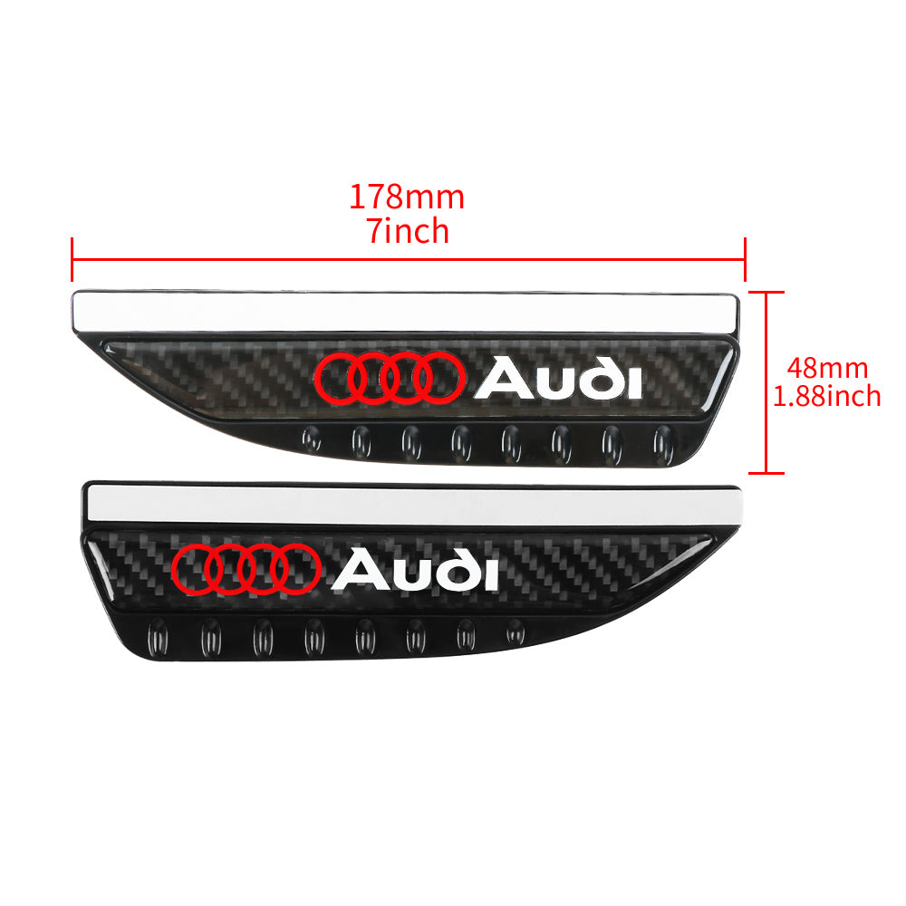 Brand New 2PCS Universal Audi Carbon Fiber Rear View Side Mirror Visor Shade Rain Shield Water Guard