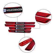 Load image into Gallery viewer, Brand New 4PCS Universal Volkswagen Red Rubber Car Door Scuff Sill Cover Panel Step Protector V2