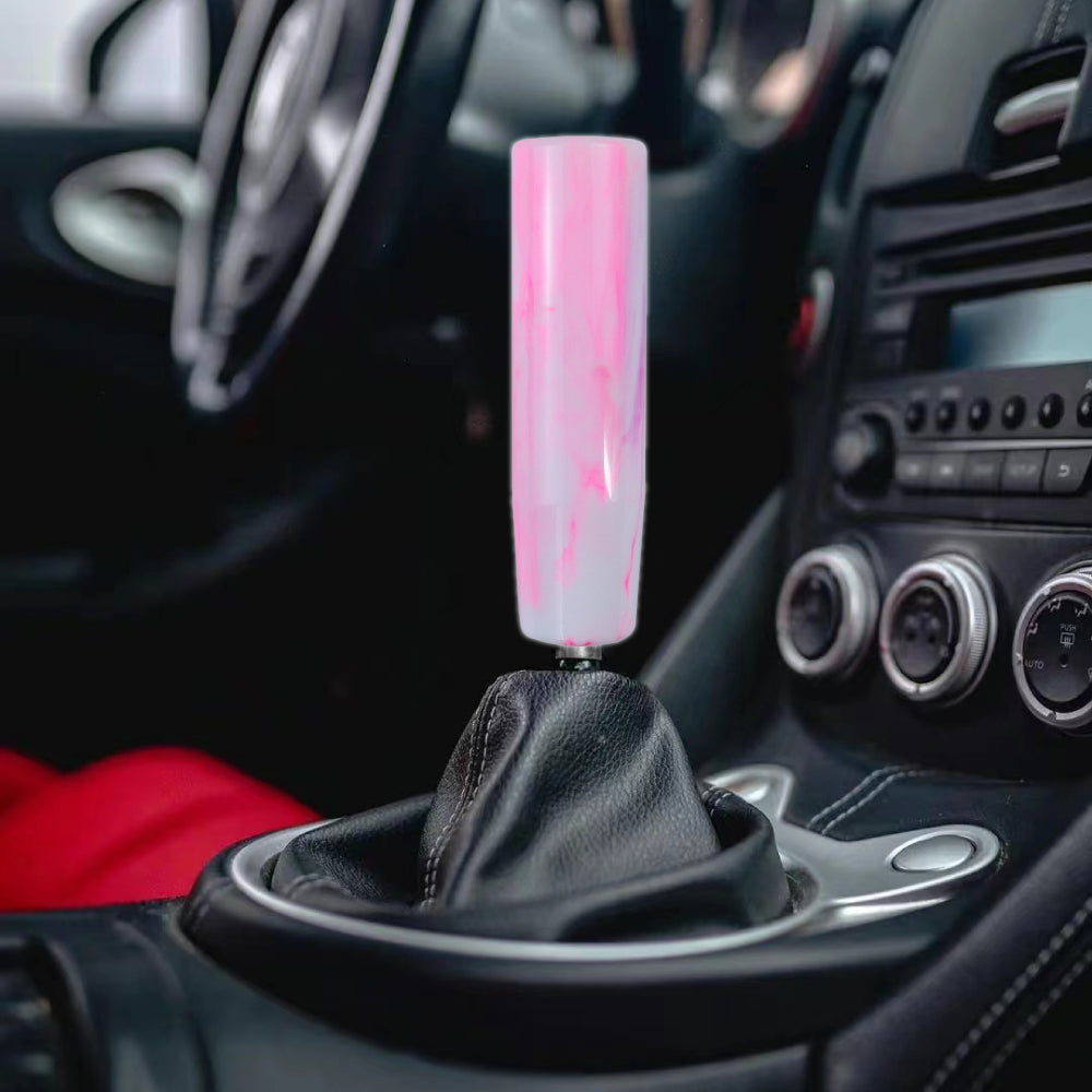 Brand New 12CM Universal Pearl Long Pink Stick Manual Car Gear Shift Knob Shifter M8 M10 M12